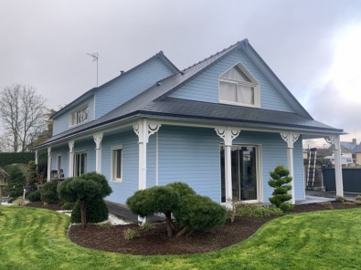 Maison ossature bois de style r&eacute;unionnais 