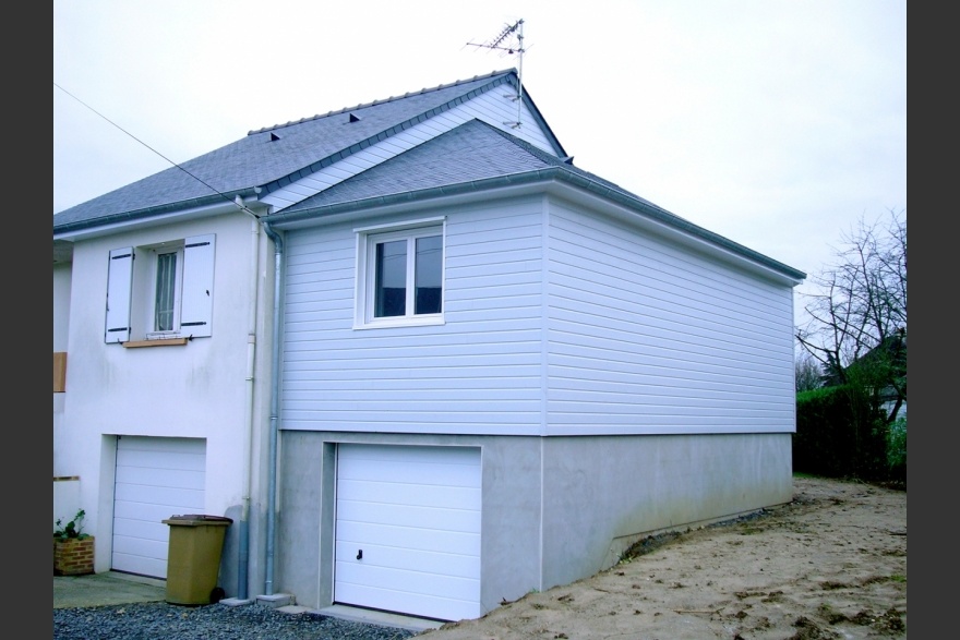 Extension bois sur construction deuxime garage en Mayenne (53)