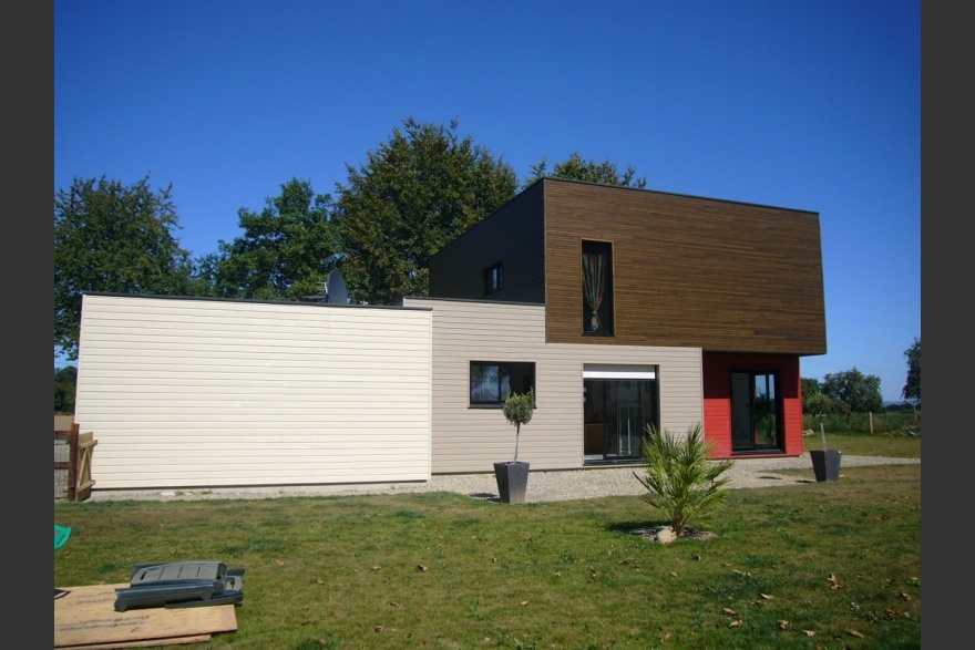 Maison bois contemporaine en Mayennne (53)