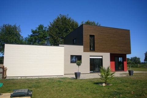 Maison bois contemporaine en Mayennne (53)