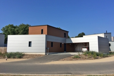 Maison bois contemporaine avec terrasse en Mayenne (5