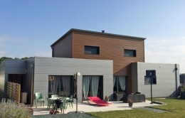 Maison bois contemporaine avec terrasse en Mayenne (5